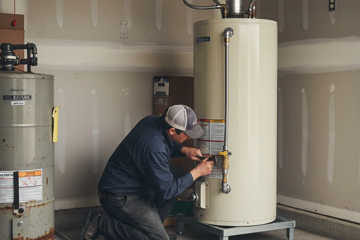 Water heater and shutoff valve replacement in Brookdale